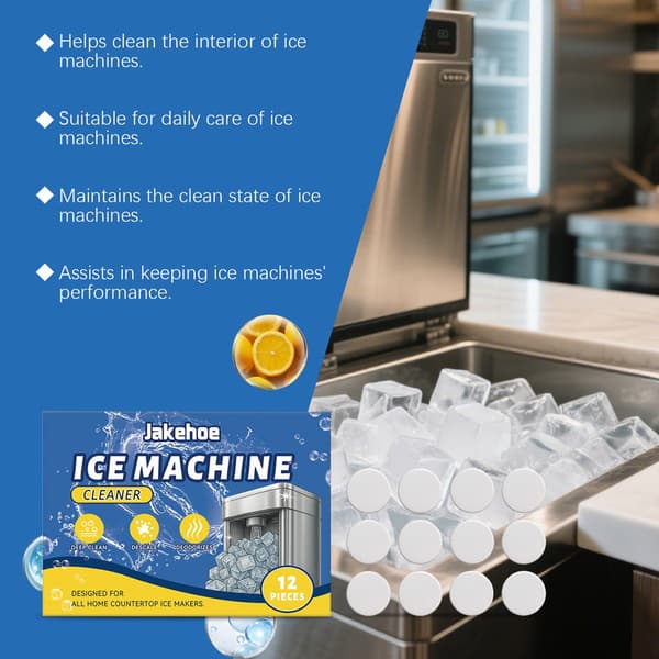 Ice Machine Cleaner Tablet Descaler for Ice Makers Refrigerators 12 pcs-FO-
