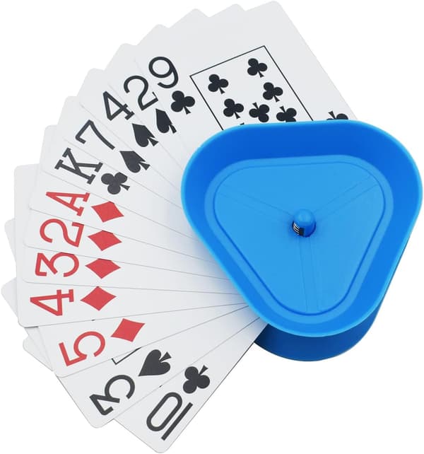 Spelkortshållare, triangulärt handsfree pokerställ, 4 färger, set om 4
