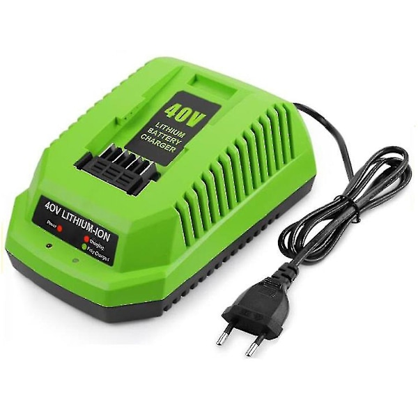 40V Litiumbatteriladdare för Greenworks 29482 G-max 40V Li-ion batteri 29472 29482 29652 G40825