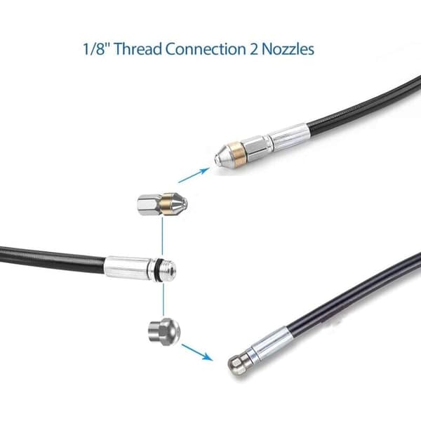 15m avloppsrengörare för Kärcher K2-K7 högtryckstvättar med 2 munstycken-FO-