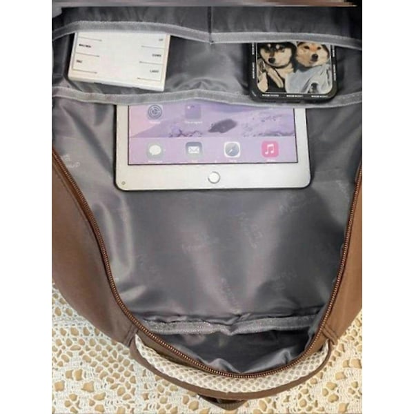 Koululaukku Ruskea 2024 Kapybara Ridge Suuri Reppu Pojille Ja Tytöille, Merkkikortit Brown shoulder bag