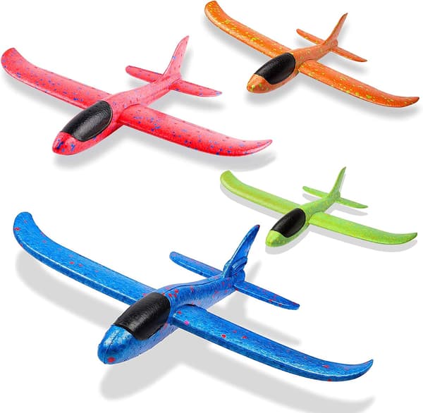 Sunshine smile Svævefly, 4 stk. 35 cm børneskumfly, skumflylegetøj-FO-
