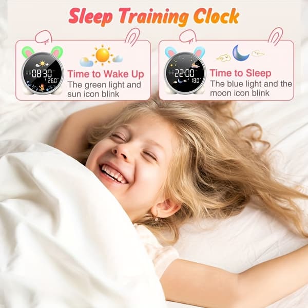 Lemnoi Väckarklocka Digital Batteridriven Snooze 3 Ljusstyrkenivåer Not provided Pink