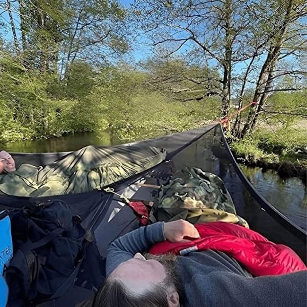 Triangulär hängmatta för flera personer - Bärbar hängmatta - för flera personer - Extra stor - 400 X 400 X 400 cm (Storlek: 280x280x280CM)