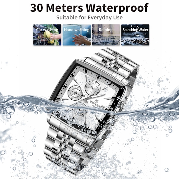 2023 Ny REWARD klocka i rostfritt stål för män Mode Armbandsur Vattentät Lysande Kronograf Datum Sportklocka-KK- RD81100M-X No Box