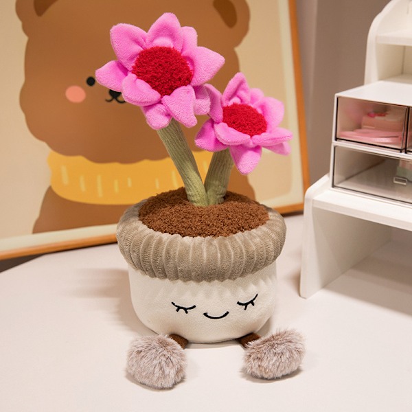 Jellycat plysjdyr serie capybara plysjdukke dukke plysjleke grossist 30cm small pink flower