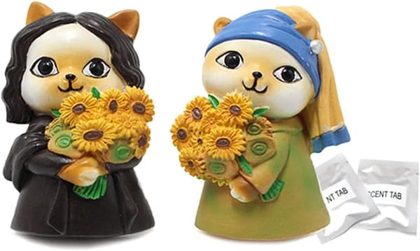 2-pack söt bil luftfräschare utsökt och söt bilventil luftfräschare bil aromdiffusor kvinnors inredning-FO-