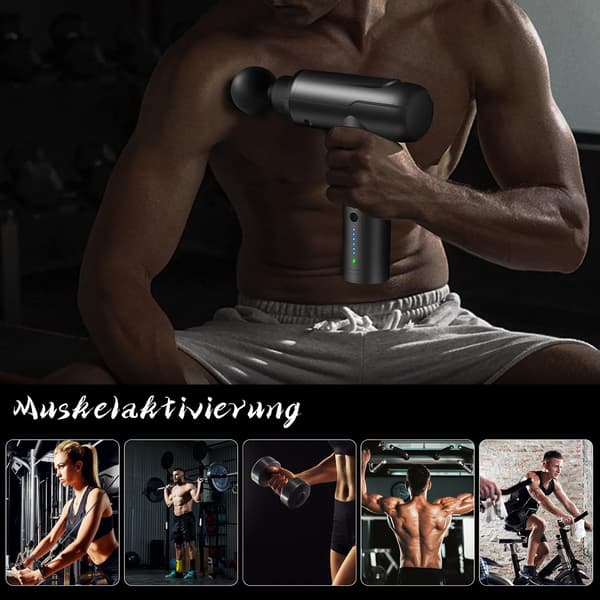 Lihashieroja LED-latausilmaisimella, 6 hierontapäätä-FO-
