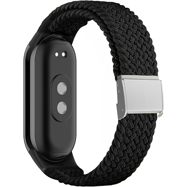 Flätat klockarmband med Xiaomi Mi Band 8, sport elastiskt nylon ersättningsmjukt armband för Xiaomi Mi Band 8, kvinnor och män