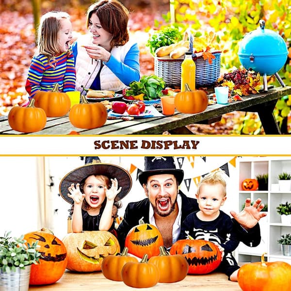 Kunstige græskar af skum til Halloween og efterårsdekoration, genanvendelige hobbygræskar til hjemmet og fester