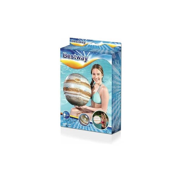 LMLY Jupiter Mønster Strandbold Vandbold Lysende Solsystem Modellering Lysende Oppustelig Bold Børn Vandlegebold 24\"-FO-