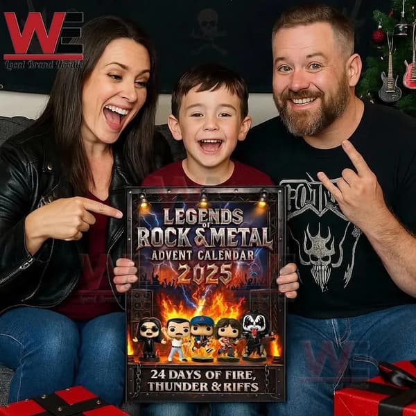 2025 Legends Rock Metal Julekalender med 2D Akrylpynt