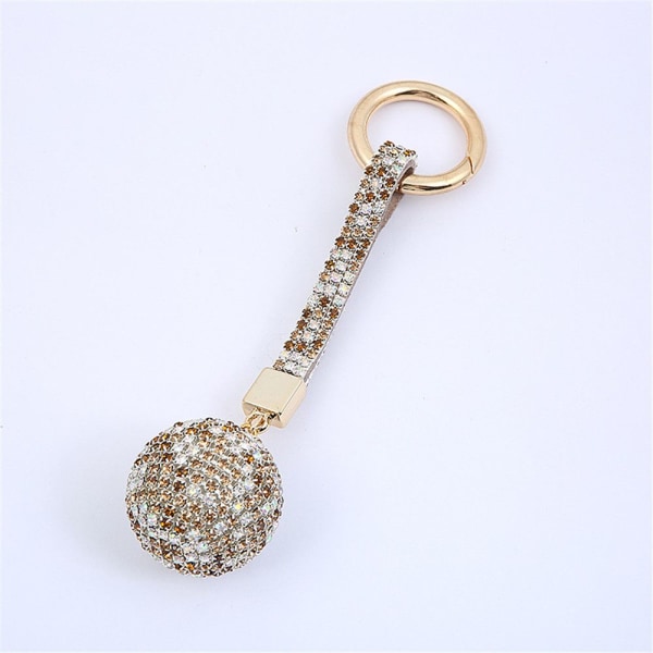 Rhinestone skinnrem Crystal Ball Pendant nyckelring 3 3