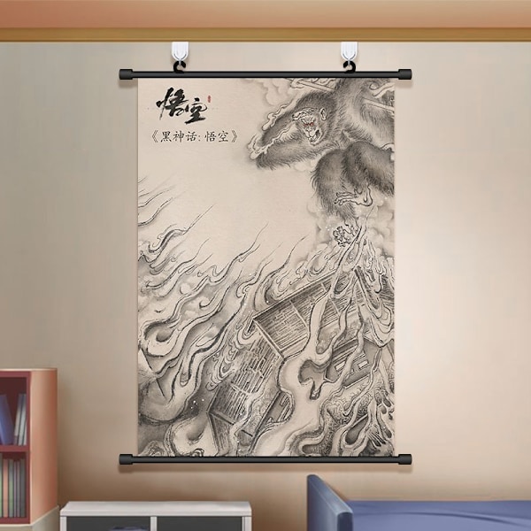 Sort myte Wukong hængende maleri omgivende plakat 40*60cm stil 2