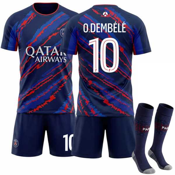 26-27 Paris Saint Germain Træningstrøje til børn nr. 10 Ousmane Dembélé-FO- No. 10 26