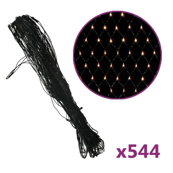 Ljusnät varmvitt 4x4 m 544 LED inomhus/utomhus