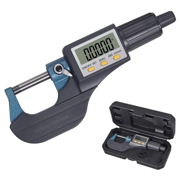 0-25mm LCD Digital Elektronisk Mikrometer Digital Palmer Udendørs M
