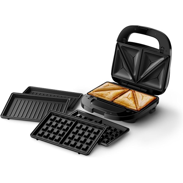 Sandwich Maker – Non-stick baking tray. Cutting and sealing. Black