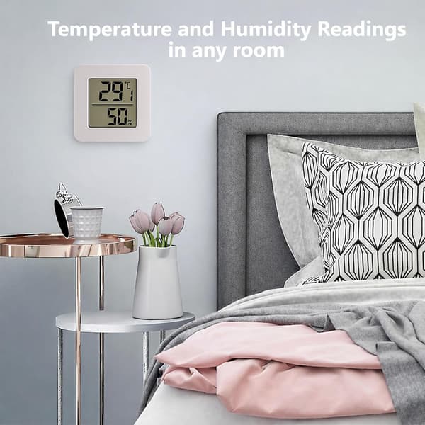 Mini digitalt hygrometer og termometer - Mini indendørs temperatur- og fugtighedsmåler med LCD-display