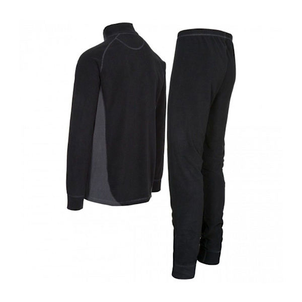 Trespass Unisex Thriller Termisk Topp och Byxa Set XS Svart Black-PO- Black XS