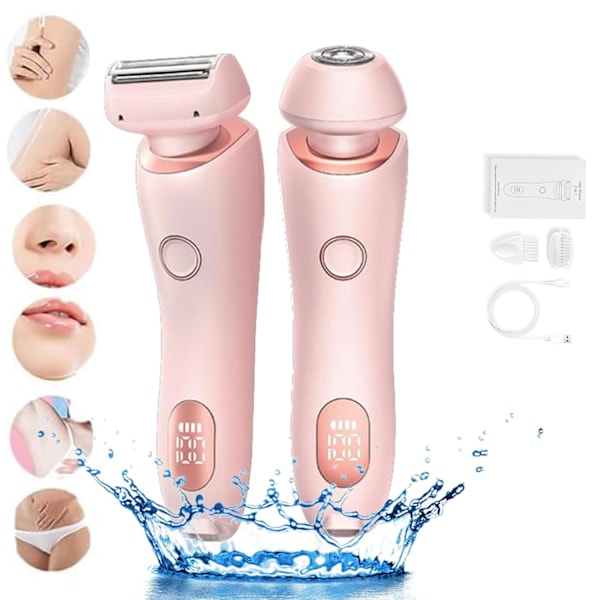 Skineo Shaver Pro -parranajokoneelle, Beauty Bloom Skineo Shaver Pro naisille, 2-in-1 tyylikäs kannettava sähköparranajokone (pinkki)-LP- Pink