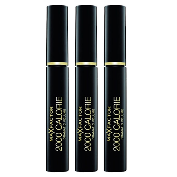 3-pak Max Factor 2000 Calorie Mascara Svart 9ml black 100