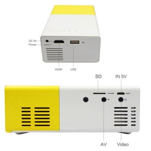 YG300 1080P HD hemmabio mini bärbar LED-projektor - Sky B-FO-