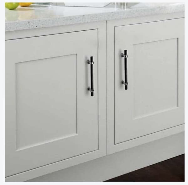 Cabinet Handles, 4 Pcs Black Kitchen Cabinet Handles, Door Handles-FO-