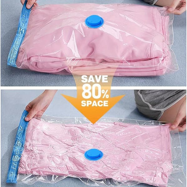 Vakuumkompresjonsoppbevaringsposer Sett 11 stk med håndpumpe Stor Medium Liten 11pcs Set Not provided