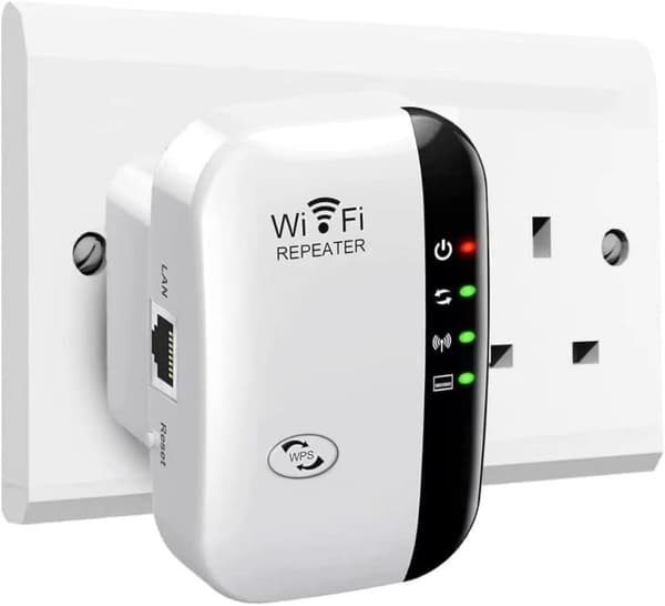 2024 WiFi Extender Booster & Repeater, Täcker 280 kvm, 45 Enheter - Vit-FO-