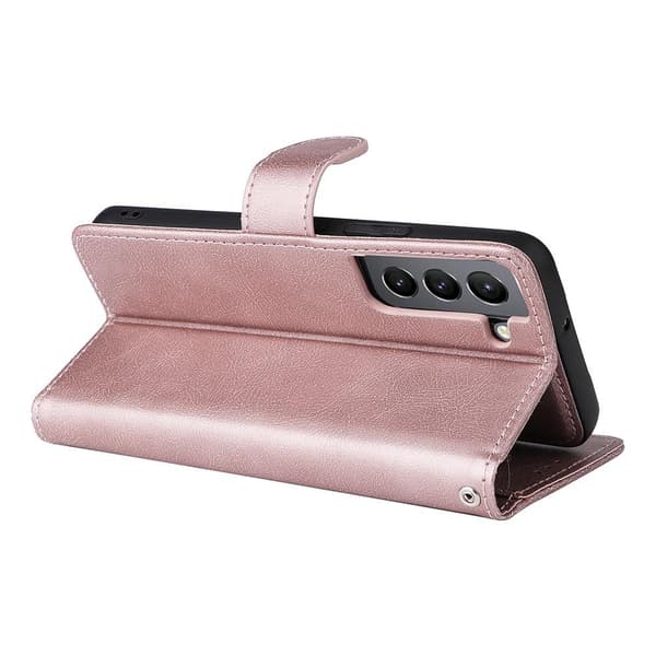 Magnetiskt 2-i-1 Plånboksfodral Kompatibelt med Samsung S22 - Rosa-FO-