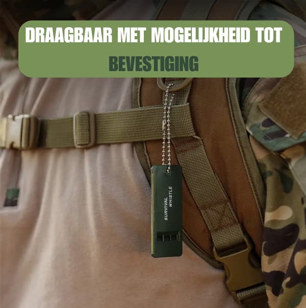 Nødfløjte med snor til udendørs sikkerhed og overlevelse