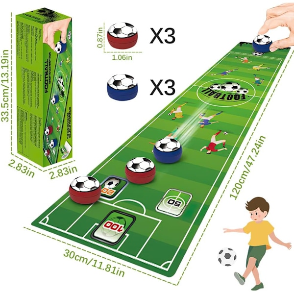 Bordsspel för familjer, bordsfotbollsbrädspel, bordscurlingspel, multifunktionell bordshuffleboard (fotboll)