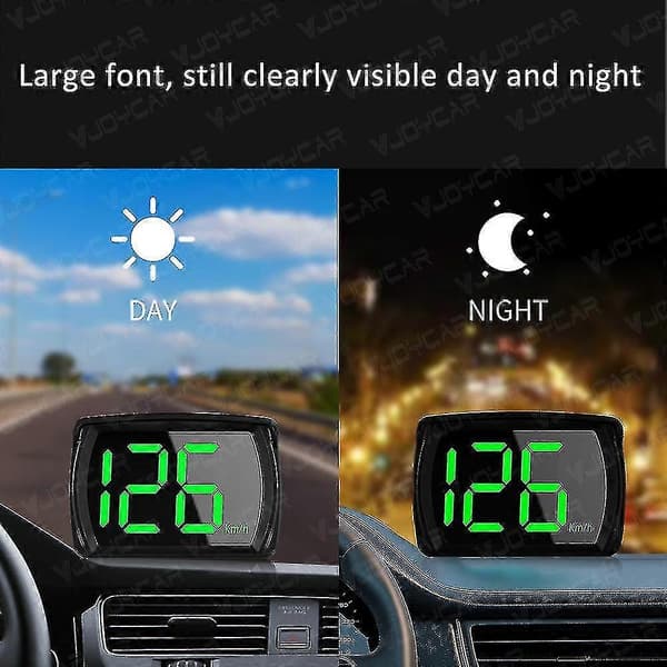 Seneste GPS HUD Digital Hastighedsmåler Plug & Play Alle Biler Stor Font Kmh Mph Biltilbehør