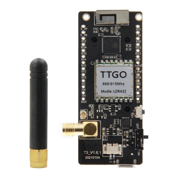 LILYGO® TTGO LoRa32 V2.1 1.6.1 ESP32 LoRa 433MHz 868MHz 915MHz Utvecklingskort 0,96 tum OLED TF-kort BLE WIFI Trådlös modul