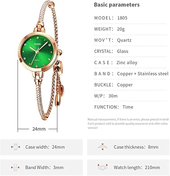 (Blå) Klokke Dame Analog Kvarts Klokke Diamant Armbånd-FO-
