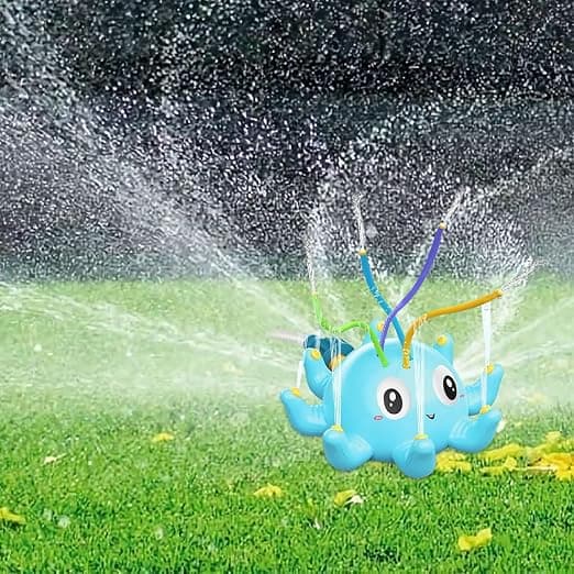 Vannleke barn utendørs, sprinkler barn vannleker, vannleke hage, vannlek barn utendørs blekksprut for barn-FO-
