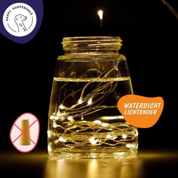 Korkkimuotoillut pullovalot – koristevalot pulloihin, juhliin ja kodin sisustukseen