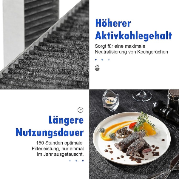 2-pakk Aktivhiilifilter Bora Pure/x Pure/s Pure Huuvaan, Puakf Suodatinvarusteet Vaihtosuodattimet