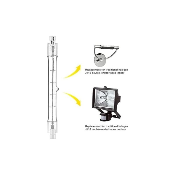 5-pack R7S halogenlampa 118mm 200W 230V