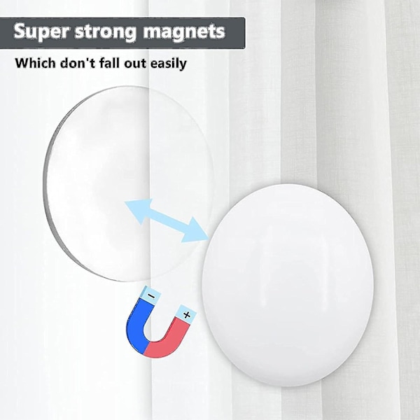 Tunga magnetiska duschdraperivikter, 10-pack runda magneter-FO-