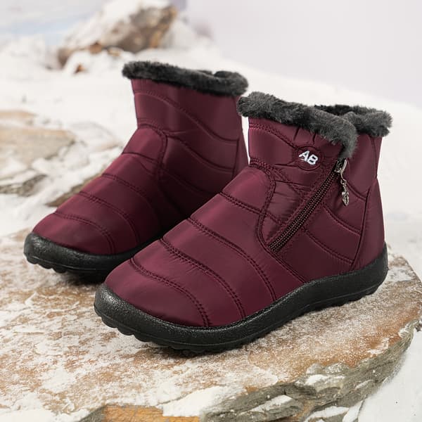 Vinterstøvler til kvinder med lynlås i siden, varmt flannel-for EU 38 Coffee