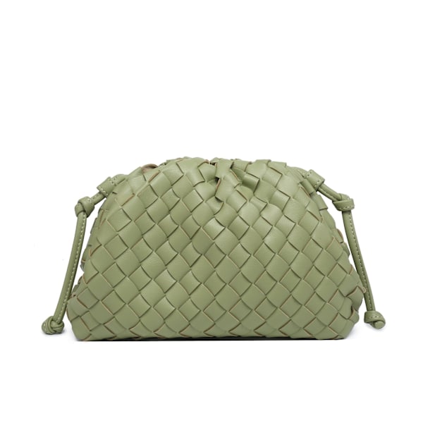 Molnrygsæk 2024 ny stil taske damer ko læder krøllet dumpling taske damer håndtaske skuldertaske MJ51 Travertine Grøn Travertine Green 22*9*14cm