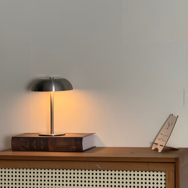 Moderne trådløs genopladelig LED-bordlampe til læsning, kontor, studie og soveværelse 1PC Blk