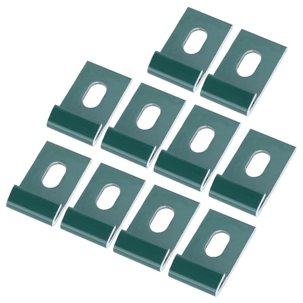 10pcs Base Clips Hook Fasteners Attaches Aluminum Greenhouse Fixture Set Green-FO-