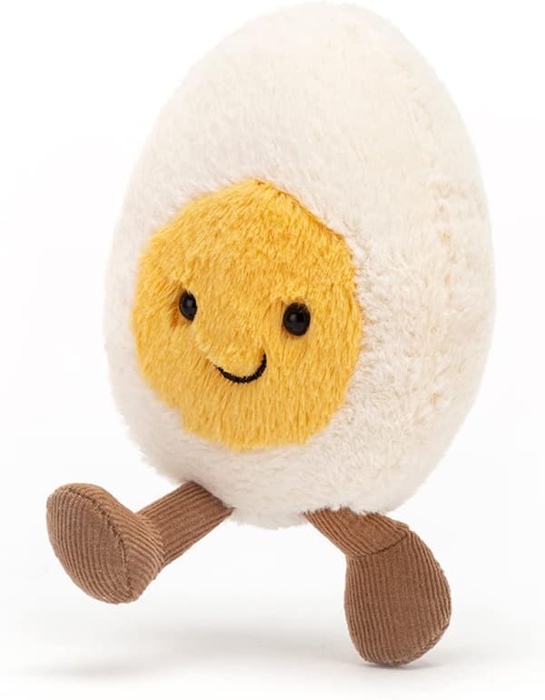 Jellycat Amuseables Happy Soft Boiled Egg Plysjleketøy, 14cm-FO-