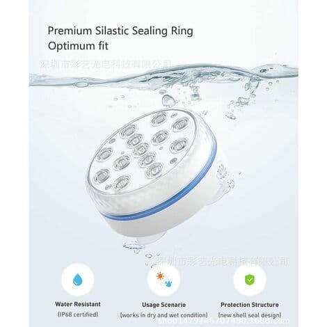 Lay-Z-Spa boblebad lys tilbehør 7 farver LED undervandslys-FO-