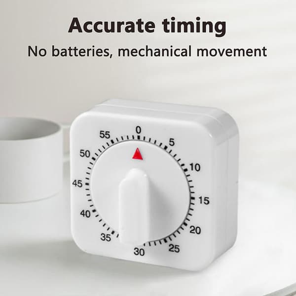 Kök Liten Fyrkantig Timer 60 Minuters Timer Påminnelse Mekanisk Timer-FO-