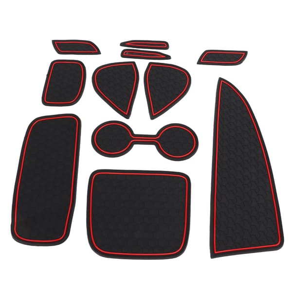 11 Pcs PVC Anti-Slip Mat Center Console Door Pocket Mat Kit Replacement for Yaris 2020 2021-FO-
