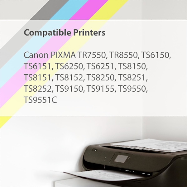 1 set med 5 bläckpatroner för att ersätta Canon Pgi-580 & Cli-581 Kompatibel/Ej OEM från Go Inks (5 bläck)